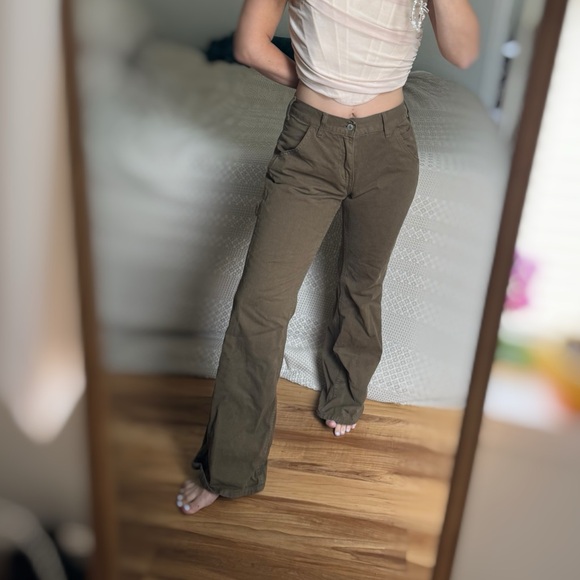 Brandy Melville Pants - John Galt Brandy Melville Olive Low Rise Utility Pants cargo s